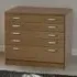 5 Drawer A2 Plan Chest of Drawers - Brown