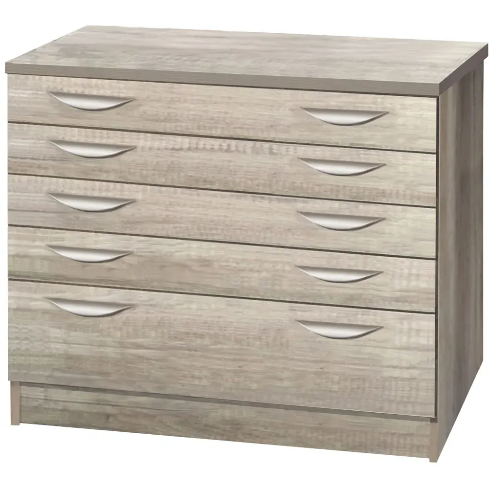 5 Drawer A2 Plan Chest of Drawers - Grey