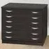 6 Drawer A2 Plan Chest of Drawers - Black
