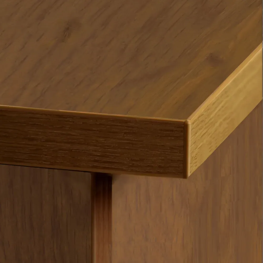 6 Shelf Desk with Hutch - Brown