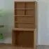 6 Shelf Desk with Hutch - Brown
