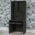6 Shelf Desk with Keyboard Tray and Hutch - Black
