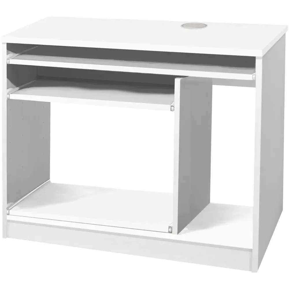 Computer Desk with Storage - White