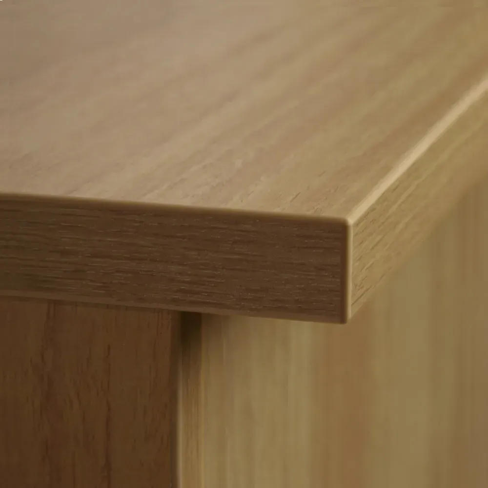 Corner 6 Shelf Computer Desk with Hutch - Brown