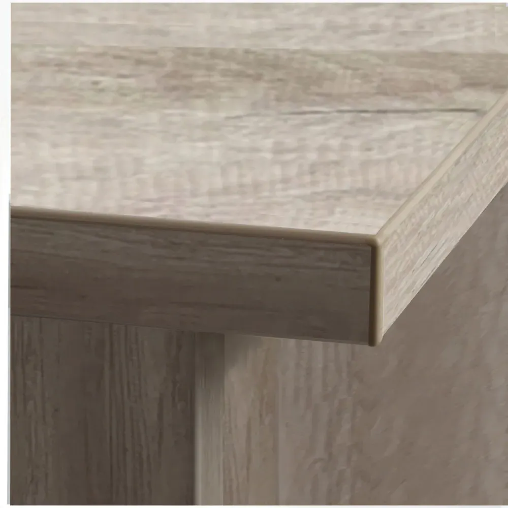 Corner 6 Shelf Computer Desk with Hutch - Grey