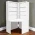 Corner 8 Shelf Computer Desk with Hutch Set - White