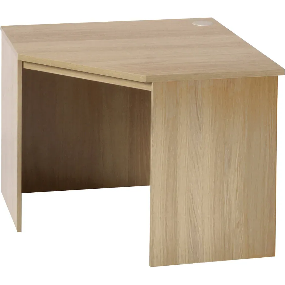 Corner Computer Desk with Cable Management - Brown