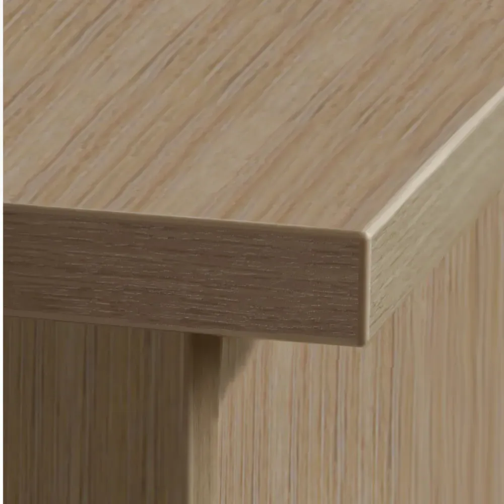 Corner Computer Desk with Cable Management - Brown