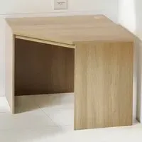 Corner Computer Desk with Cable Management - Brown