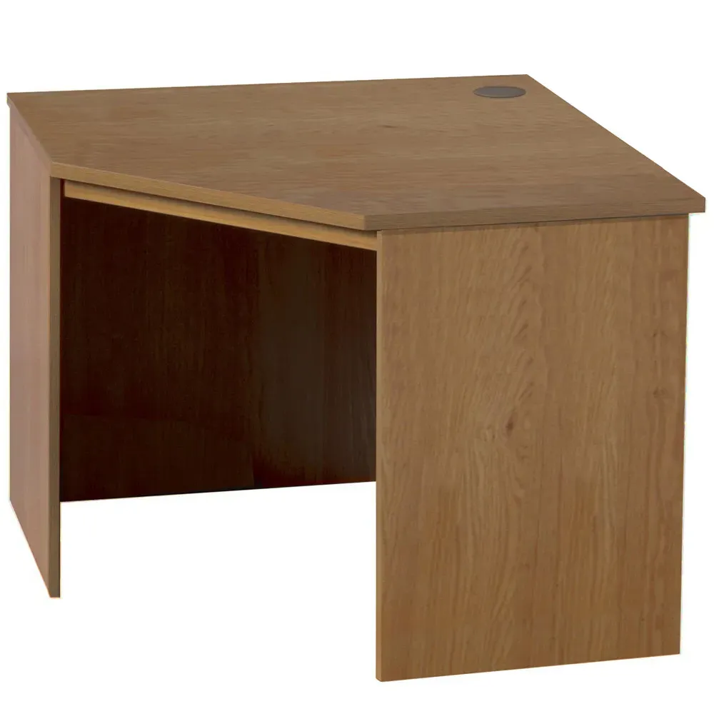 Corner Computer Desk with Cable Management - Brown