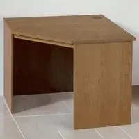 Corner Computer Desk with Cable Management - Brown