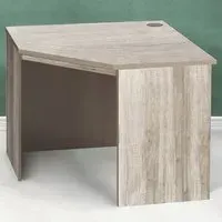 Corner Computer Desk with Cable Management - Grey