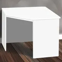Corner Computer Desk with Cable Management - White