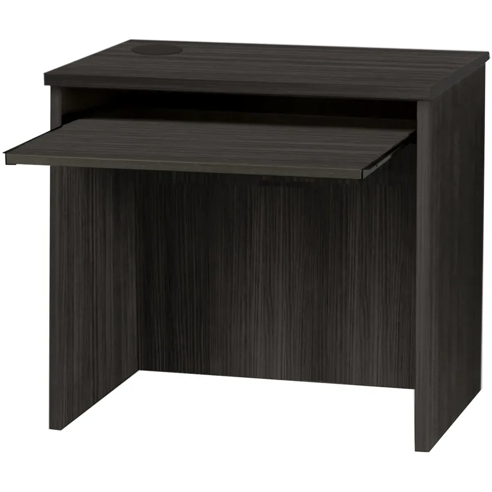 Home Office Desk with Keyboard Tray - Black