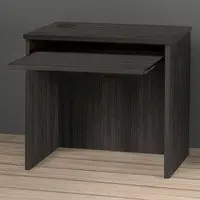 Home Office Desk with Keyboard Tray - Black