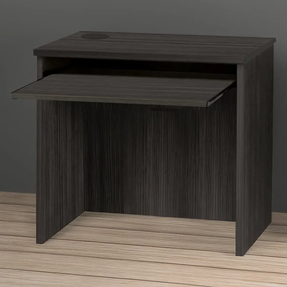 Home Office Desk with Keyboard Tray - Black