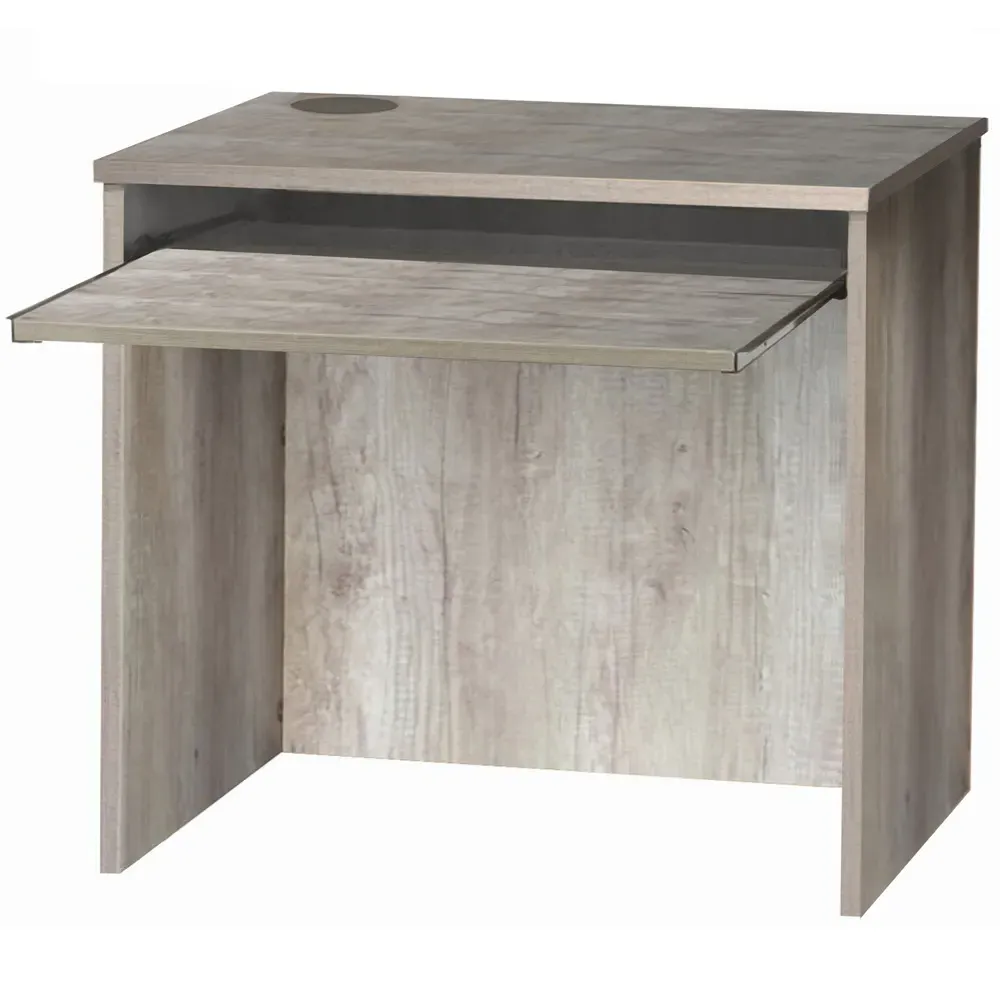 Home Office Desk with Keyboard Tray - Grey