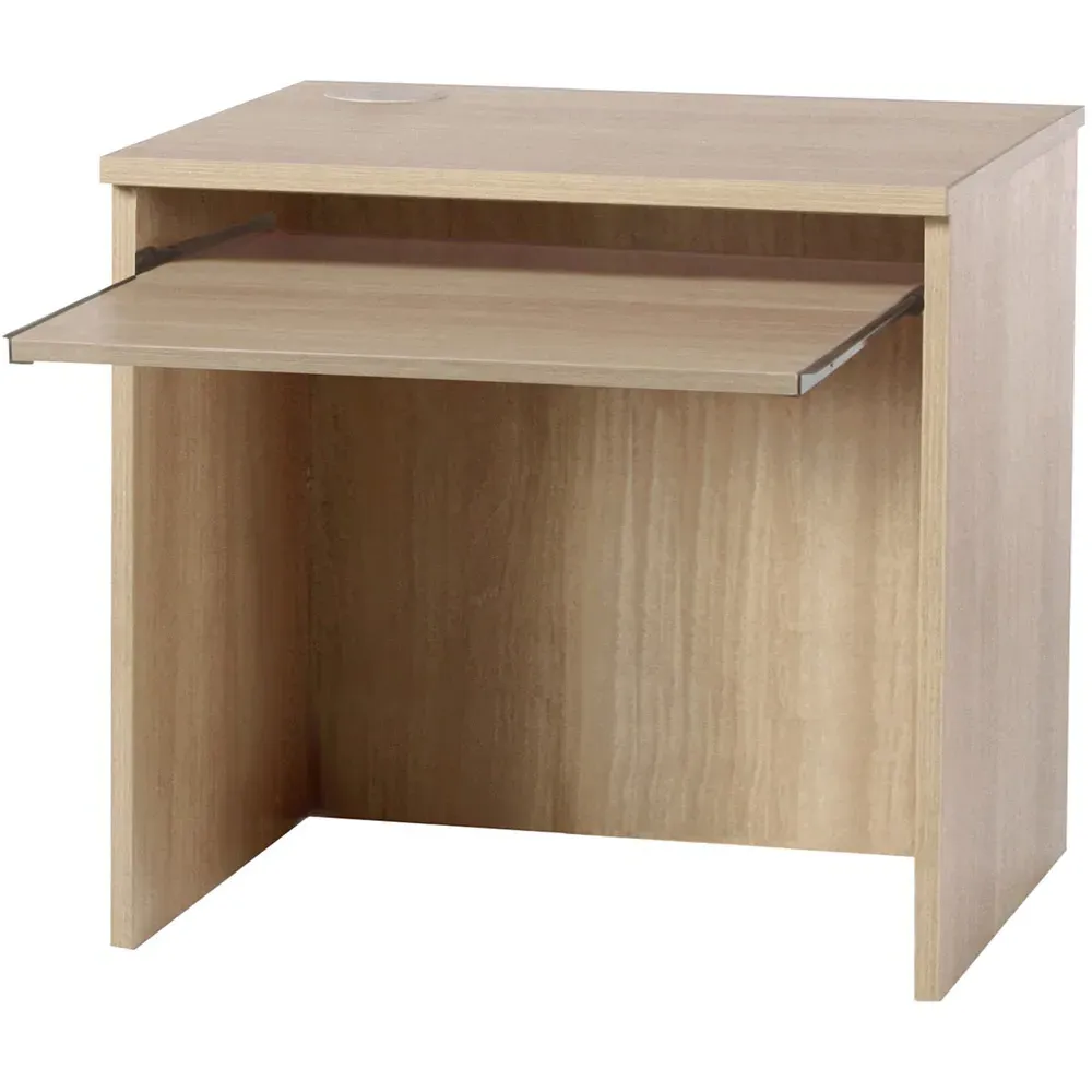 Office Desk with Keyboard Tray - Brown