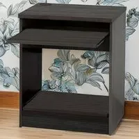 Printer Desk Stand with Storage - Black