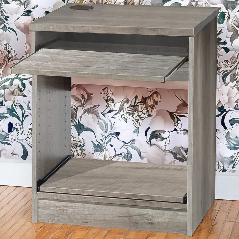 Printer Desk Stand with Storage - Grey