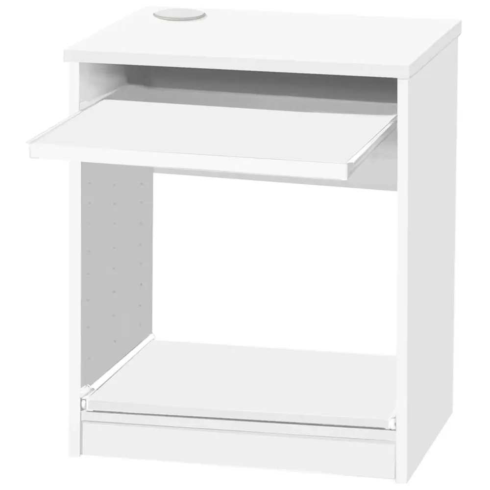 Printer Desk Stand with Storage - White