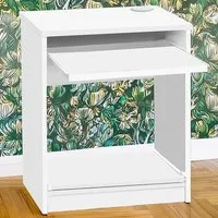Printer Desk Stand with Storage - White