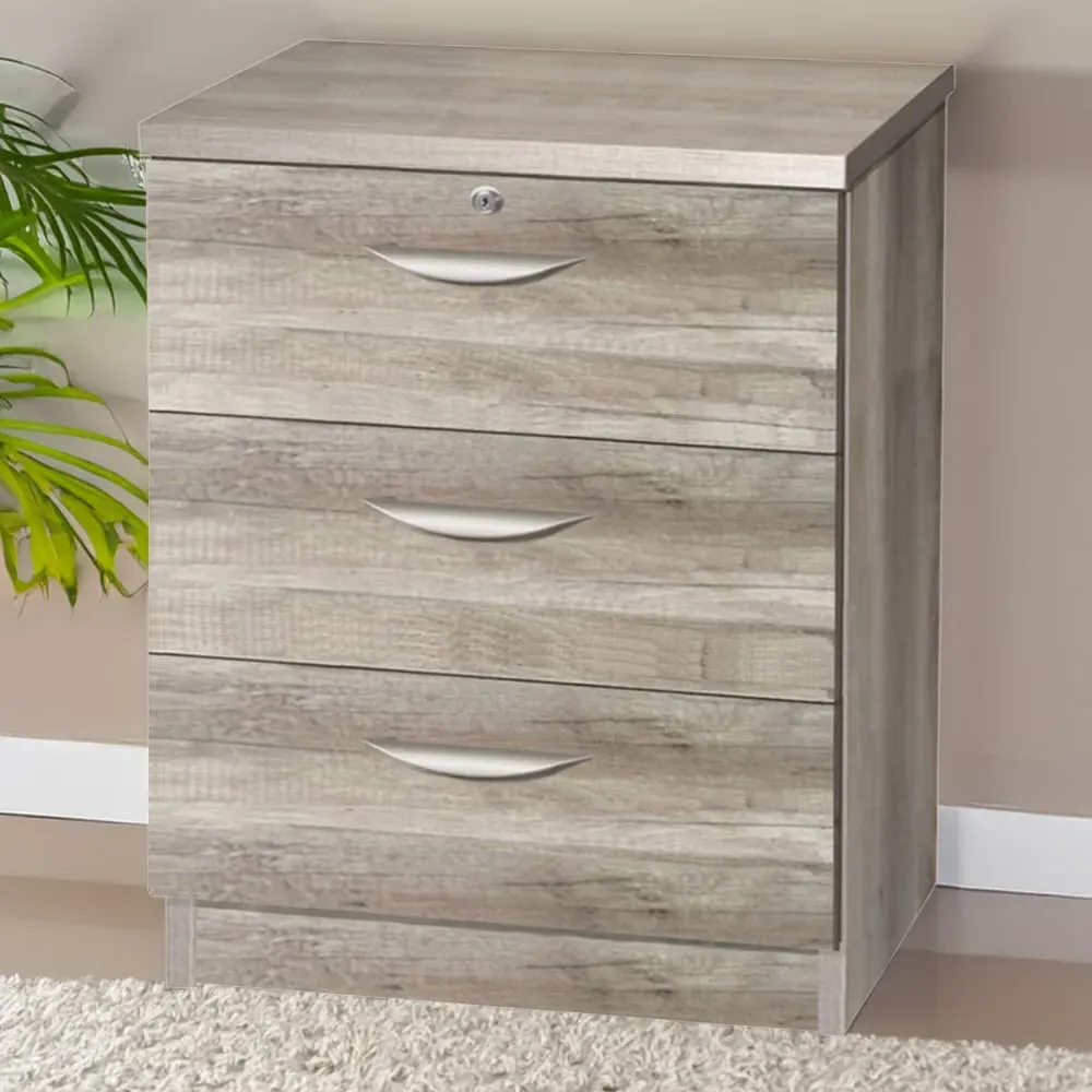 R White Cabinets 3 Drawer Storage Chest - Grey image