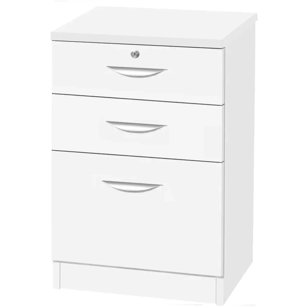 R White Cabinets 3 Drawer Storage Unit - White