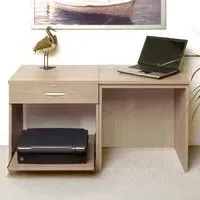Set-01 3 Drawer Desk with Printer Shelf - Brown