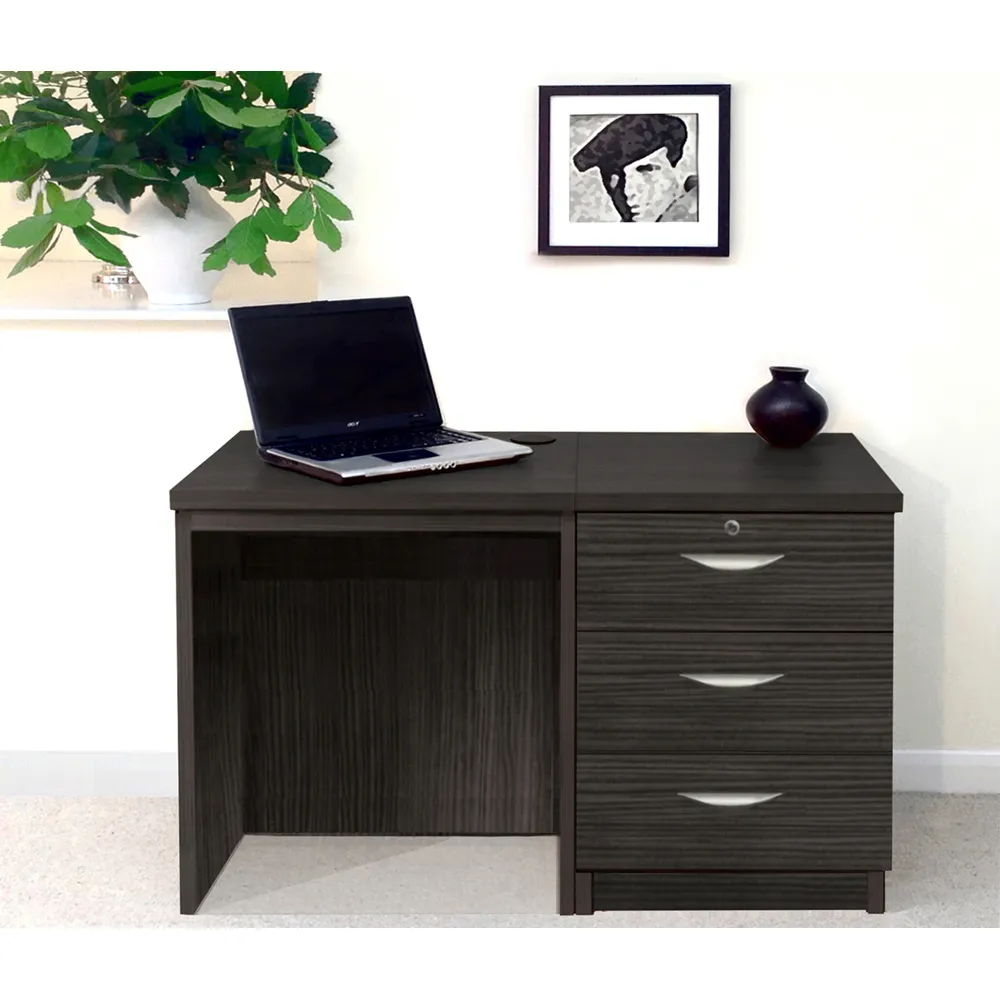 Set-03 3 Drawer Desk - Black