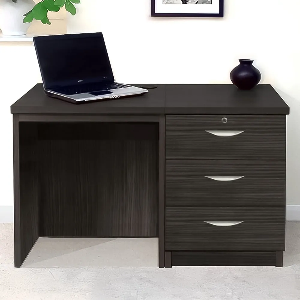 Set-03 3 Drawer Desk - Black image