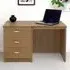 Set-03 3 Drawer Desk - Brown