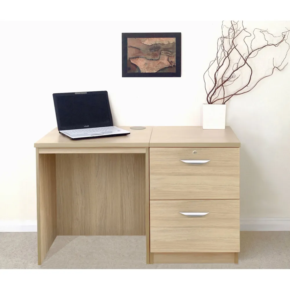 Set-04 2 Drawer Desk - Brown