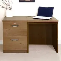 Set-04 2 Drawer Desk - Brown