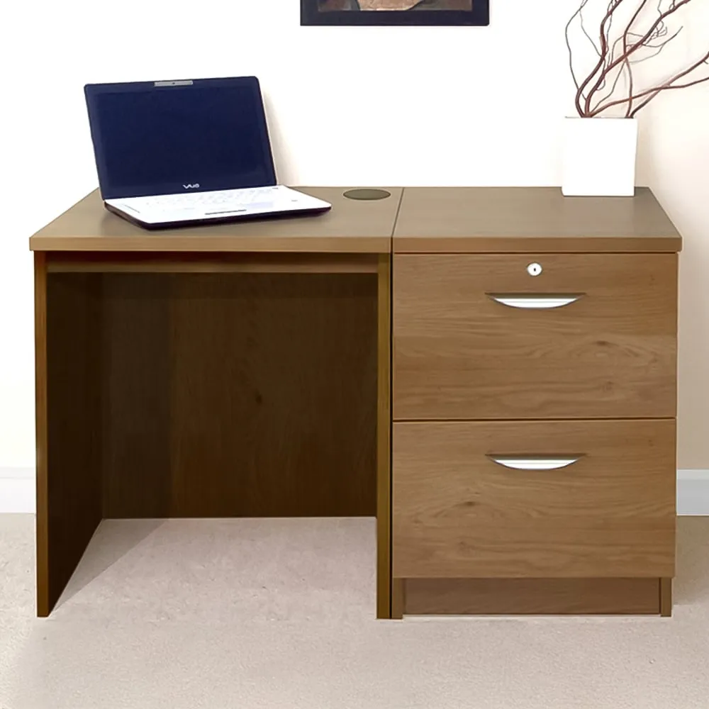 Set-04 2 Drawer Desk - Brown