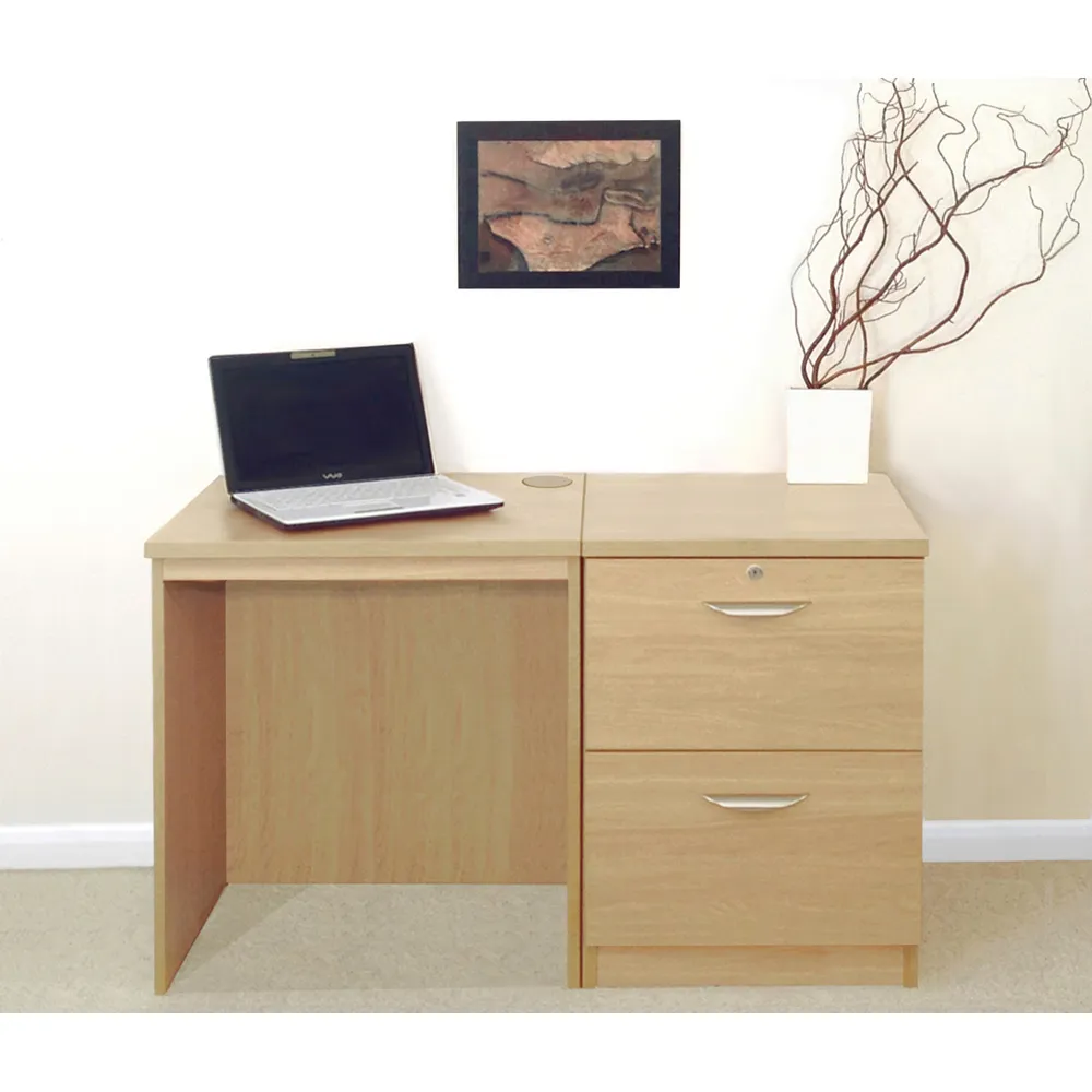 Set-04 2 Drawer Desk - Brown