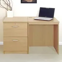 Set-04 2 Drawer Desk - Brown