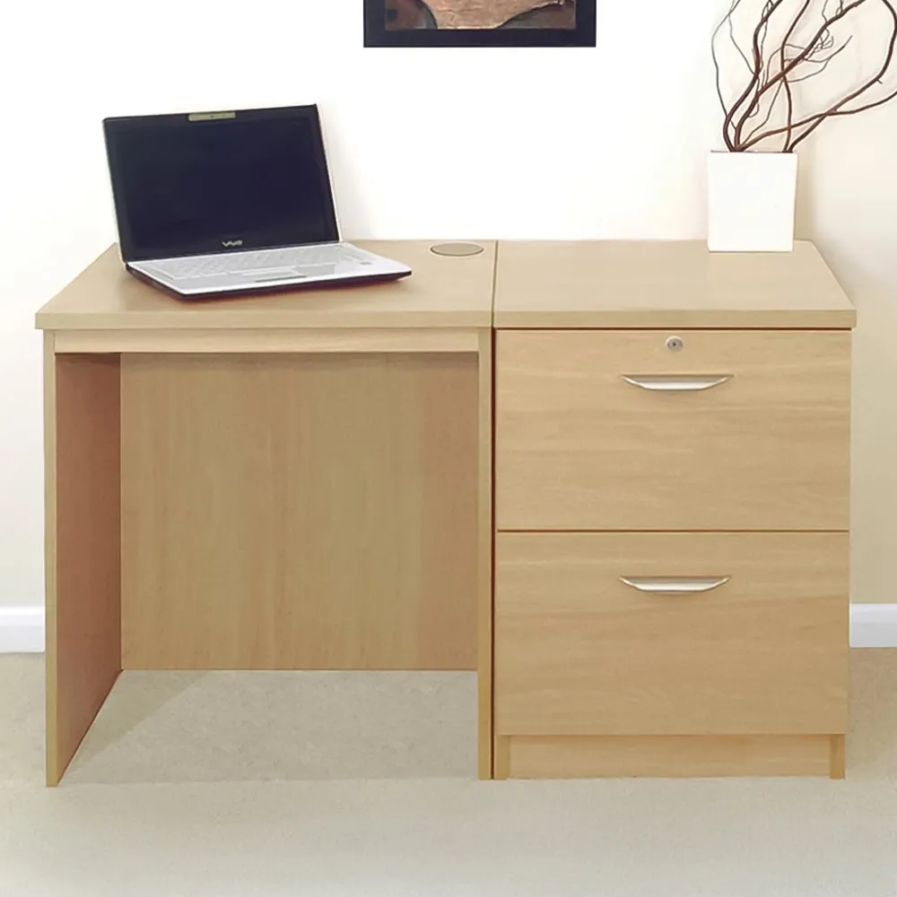Set-04 2 Drawer Desk - Brown