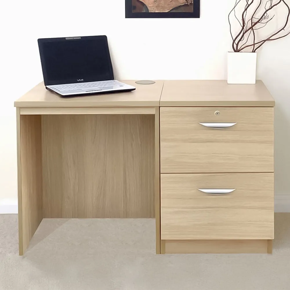 Set-04 2 Drawer Desk - Brown