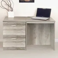 Set-04 2 Drawer Desk - Grey