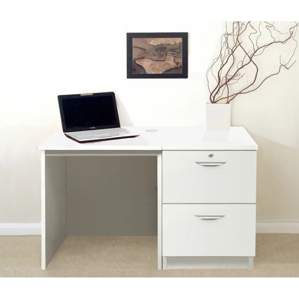 Set-04 2 Drawer Desk - White