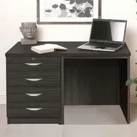 Set-05 4 Drawer Desk - Black, MFC