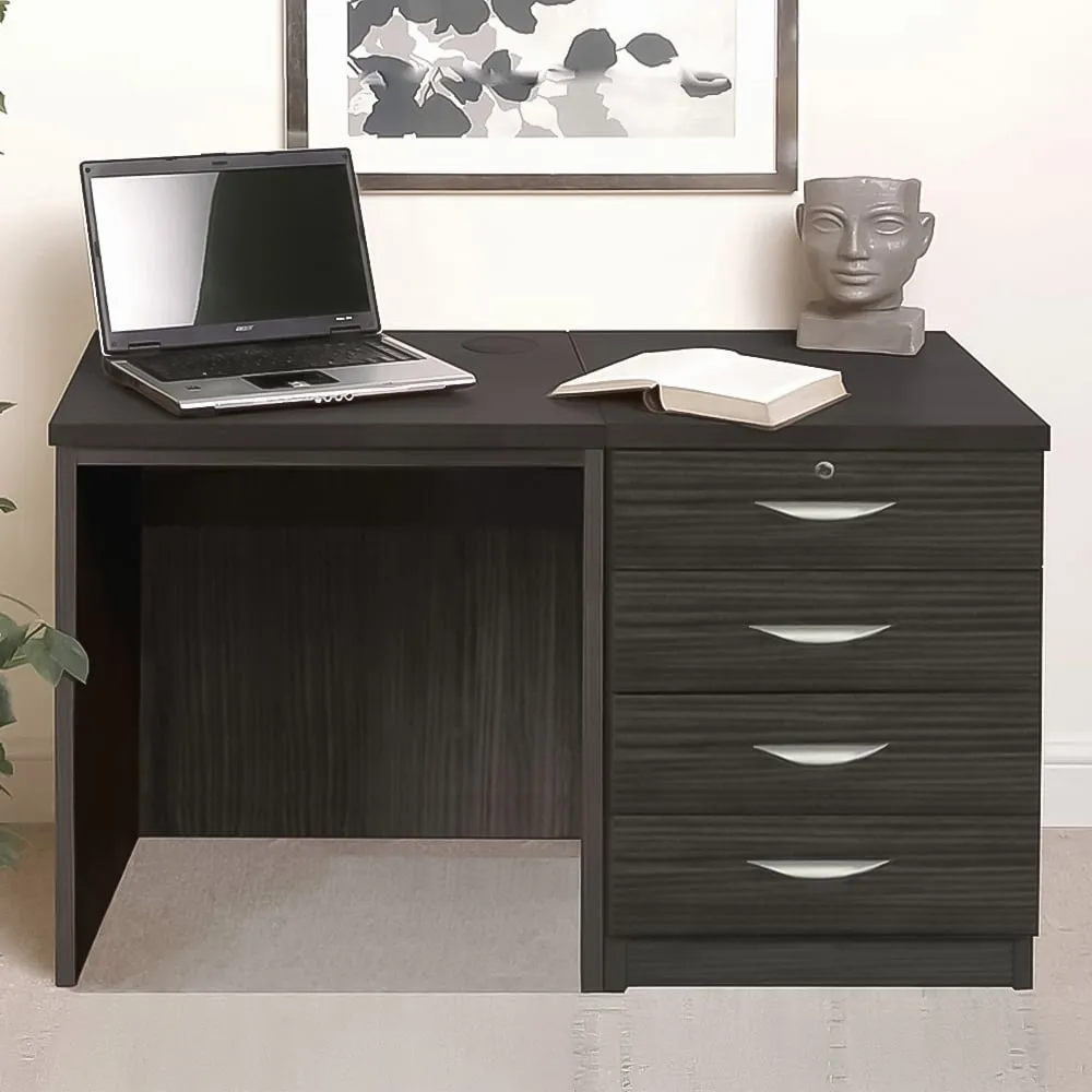 Set-05 4 Drawer Desk - Black, MFC image