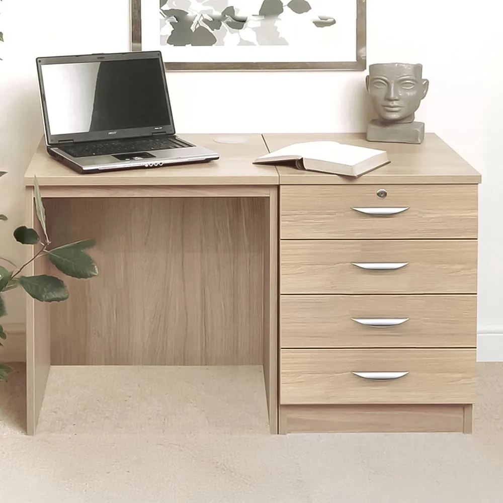 Set-05 4 Drawer Desk - Brown, MFC