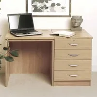 Set-05 4 Drawer Desk - Light Brown, MFC