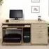 Set-06 2 Drawer Computer Desk with Cabinet - Brown