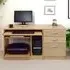 Set-06 2 Drawer Computer Desk with Cabinet - Brown