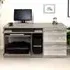 Set-06 2 Drawer Computer Desk with Cabinet - Grey