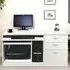 Set-06 2 Drawer Computer Desk with Cabinet - White