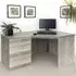 Set-07 Corner Desk with 2 Drawer Cabinet - Grey